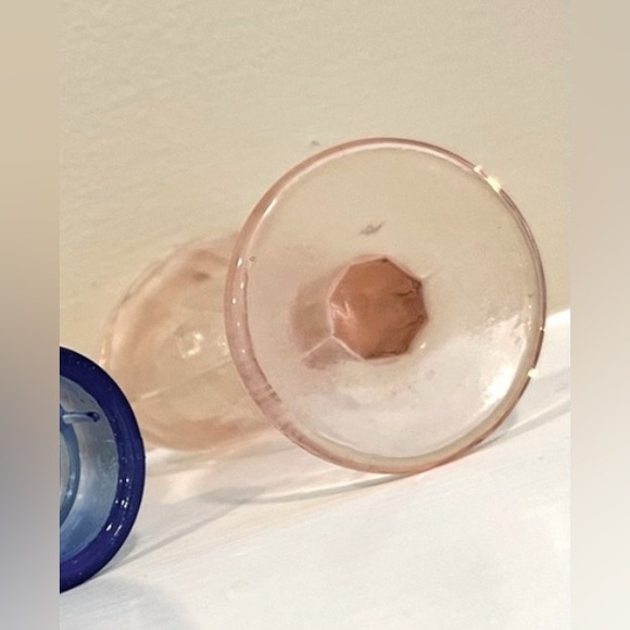 Vintage Eye Wash Cups Set of Two Clear and Light Pink - Picture 5 of 13